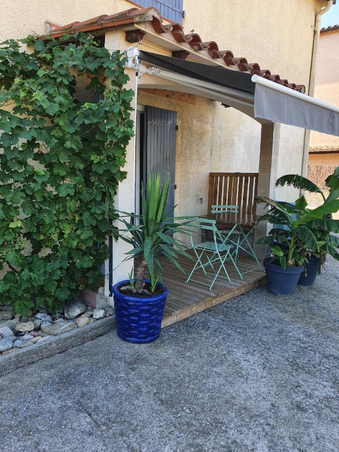 Apartamento T2 en rez de jardin de maison, avec piscine privée, draps et serviettes de toilette non fournis Argelès-sur-Mer Exterior foto